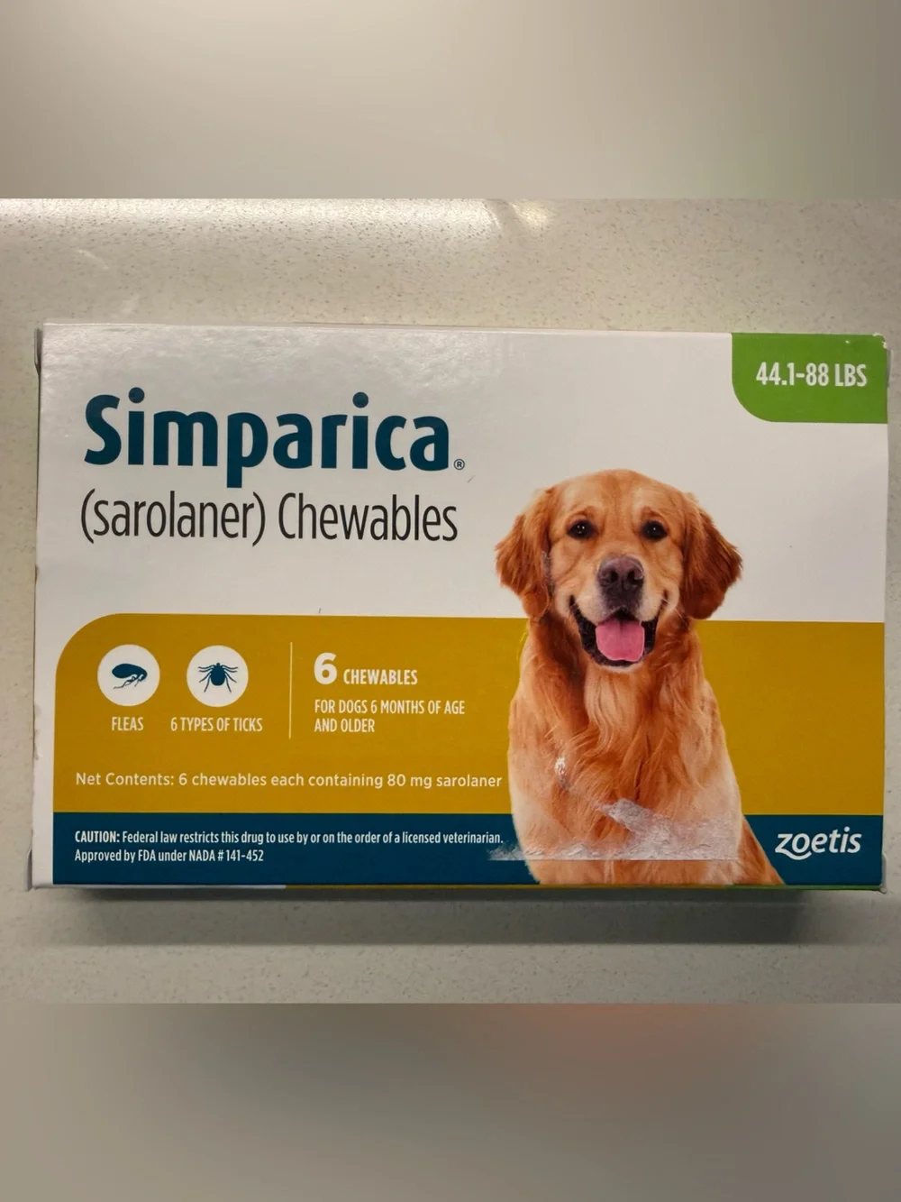 Simparica flea and tick medication